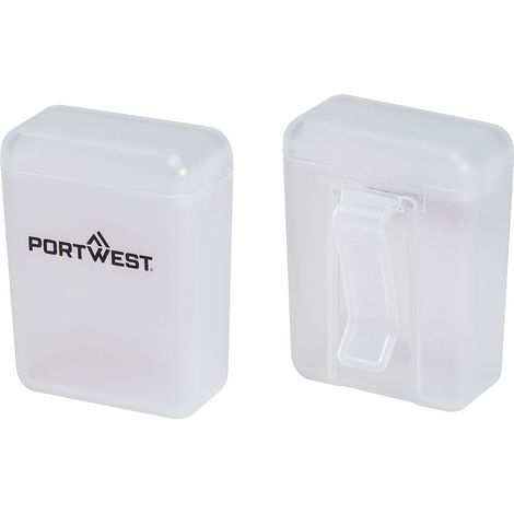 Paquet de 50 boites de rangement pour bouchons d'oreille - Blanc