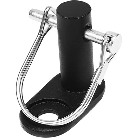 HOXILEELEO - Goupille d'attelage universelle noire en acier pour vélo et remorque (1/4)