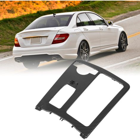 Panneau de porte-gobelet de console centrale en ABS avec cadre de volet roulant et texture carbone, compatible avec Mercedes Benz 2007-2013 W204 C, 2010-2012 W207 E et 2010-2011 W212 E (conduite à gau (1/5)