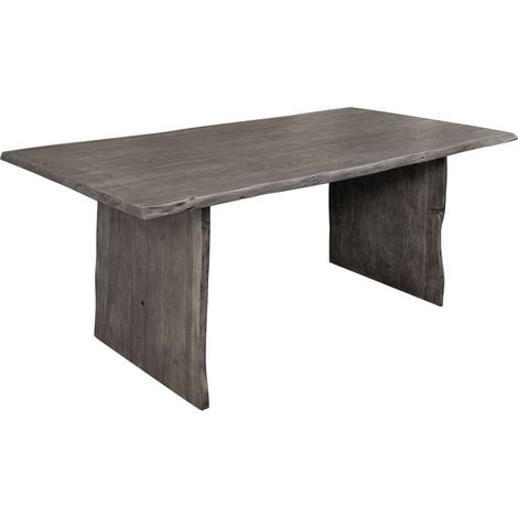 tavolo da pranzo in legno di Acacia 180x100x76 grigio scuro laccato PURE ACACIA 414