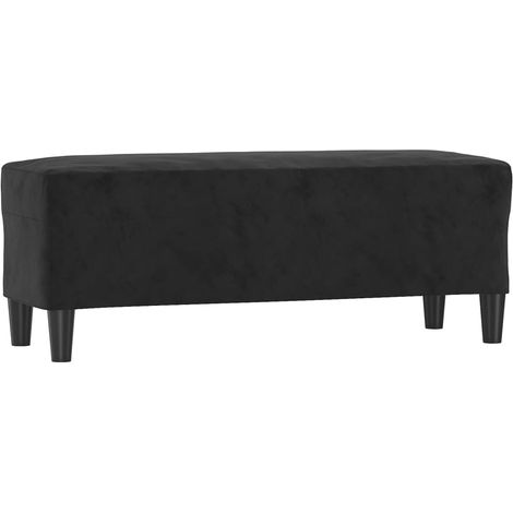 Panca panca 100 x 35 x 41 cm velluto nero 020010557