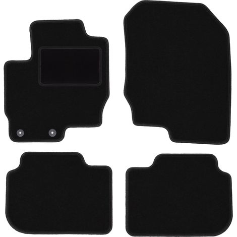 Tapis en velours noir pour : Mitsubishi Colt VII à hayon (2008-2012) (1/5)