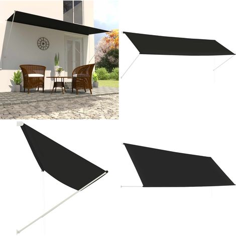 Einziehbare Markise 400×150 cm Anthrazit - Markise - Sonnenschutz - Gartensorgen - Terrasse - Balkon - Home & Living (1/5)