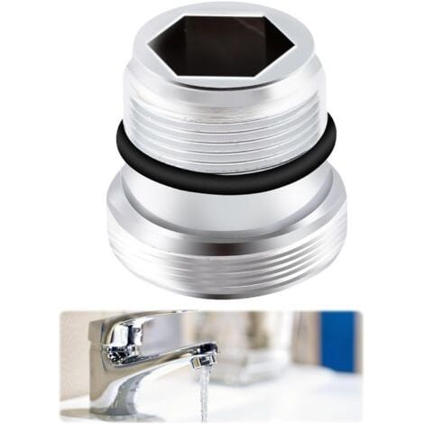 CCYKXA Adaptateur Robinet Mitigeur M18.5 à M22 Compatible avec I K E A G R O H E Neo pe rl et Autres Connecteur de Robinet en Métal pour Connecter les Aérateurs au Robinet (1/5)