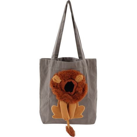 Sac en toile pour animaux de compagnie, mignon, en forme de lion, multifonctionnel, portable, à porter à l'épaule, pour chat de moins de 2,7 kg (type 5). (1/5)