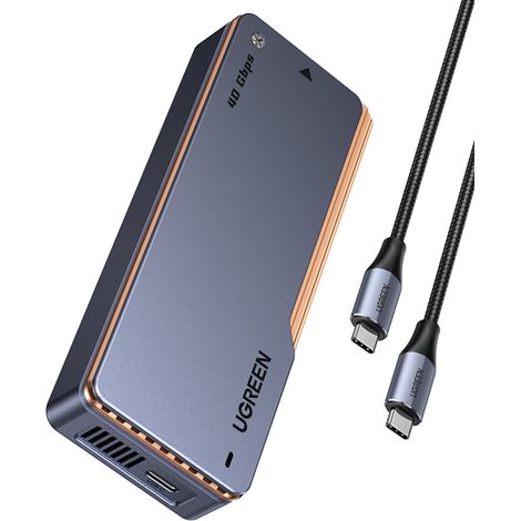 Carcasa para SSD M.2 NVMe con refrigeración activa y USB4 de 40 Gb/s - Gris (1/5)