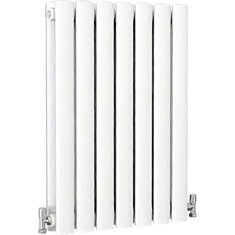 SKY Bathroom Oval Column Radiator Horizontal 600x413mm Double White