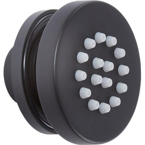 Milano Nero Front Fix Black Bathroom Shower Round Body Jet - Pack of 1 (1/2)