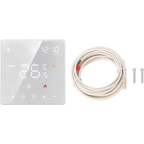 Kleiner Thermostat für Tuya Home, digitaler Temperaturregler, Berührungsschalter 100–250 V AC, Weiß, 16 A, elektrische Fußbodenheizung (1/5)