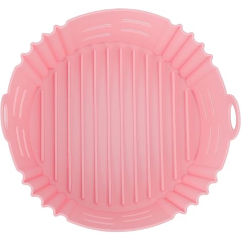 Panier à friture en silicone rose, résistant à la chaleur, élastique, lavable et réutilisable, de qualité alimentaire. (1/5)