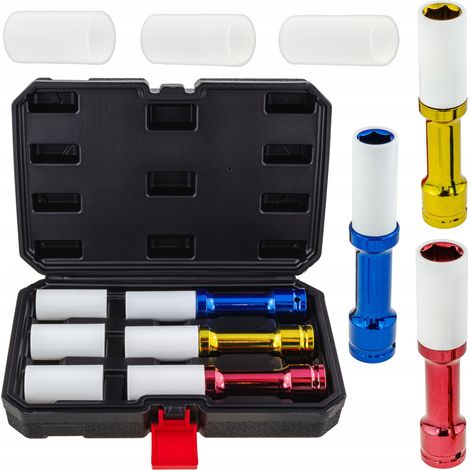 Douilles d'impact pour jantes alliage 17-21 mm 1/2 pouce longue 150 mm CR-V (1/4)
