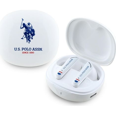 US Polo Assn DH Logo - TWS Ohrhörer + Ladecase (Weiß) (1/4)