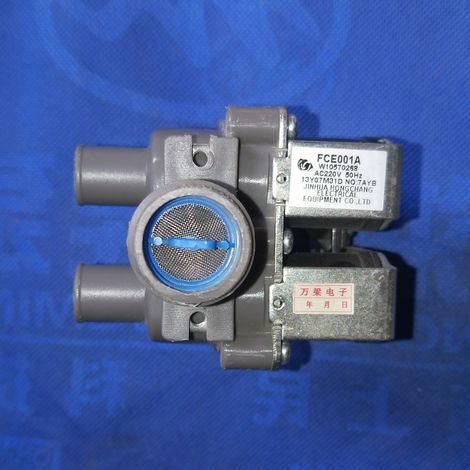 Water inlet solenoid valve for Whirlpool FCE001A washing machine, three-way, reference WCE001A W10570268 (1/2)