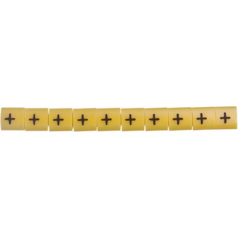 Marcador de cables OZ-1/+ amarillo E04ZP-01020205000 /100 unidades/