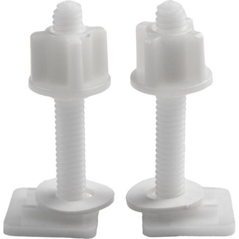 Kit de réparation pour abattant WC avec tous les composants nécessaires, y compris boulons, vis et rondelles (1/5)