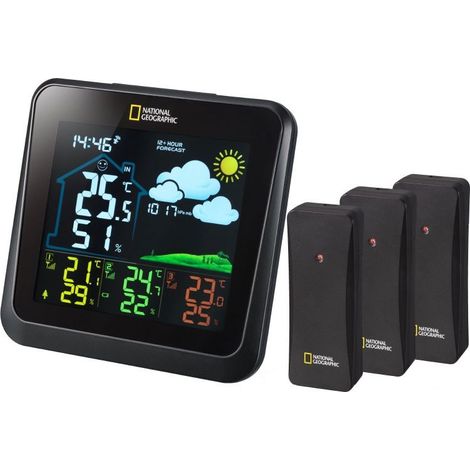 Station météo LCD couleur VA incl. 3 capteurs (1/3)