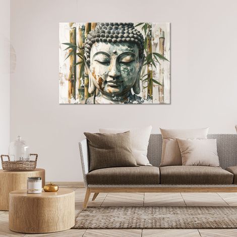 Wandbild Harmonie Buddha Zen Spa Bambus 60x40 (1/4)