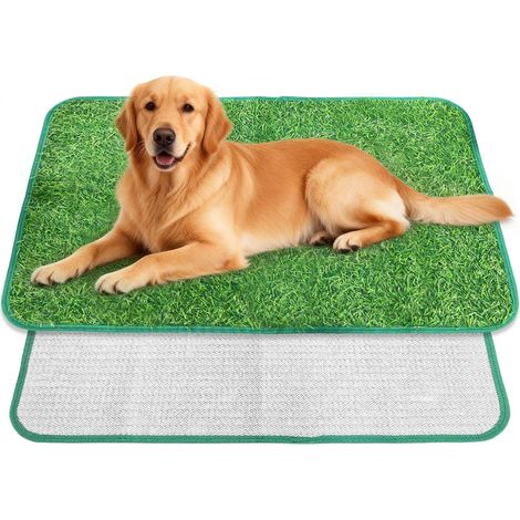 Tapis Toilette Chien - 1 Pièce - Gazon Artificiel - Drainage Rapide - Balcon Terrasse Jardin - 46x70 cm (1/5)