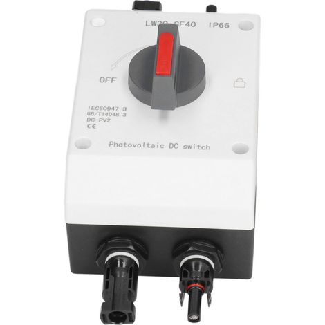 4-poliger Photovoltaik-Gleichstromschalter mit Solaranschluss, PV-Trennschalter, DC 1200 V, 32 A, IP66 wasserdicht (1/5)