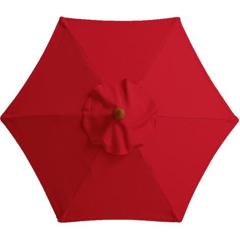 Housse de rechange pour parasol d'extérieur, pour parasol à 6 os, étanche 3M, Protection UV, rouge (1/5)
