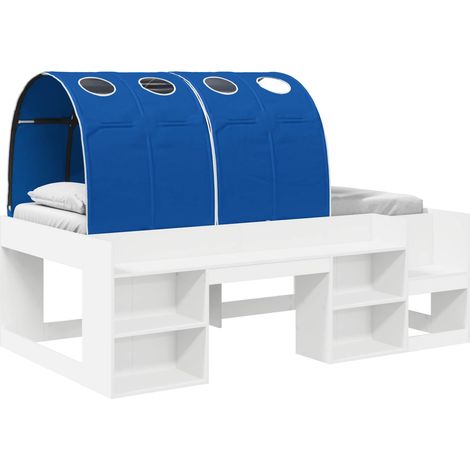 Maison Exclusive - Letto alto per bambini con storage Bianco e Blu
