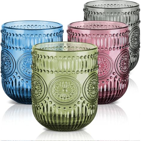 Lot de 4 Verres Tumblers Tournesol – Vintage et Élégants