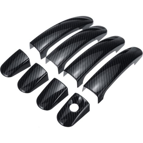 Convient aux poignées de porte automobiles en fibre de carbone ABS 4 portes, applicable aux modèles Ford Focus, Escape et Ranger de 2013 à 2018.