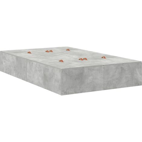 Maison Exclusive - Aufbewahrungsbettgestell Beton Grau 120 cm Hol