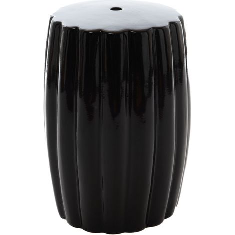 Amadeus - Tabouret en céramique noir H44 cm Hortance (1/2)