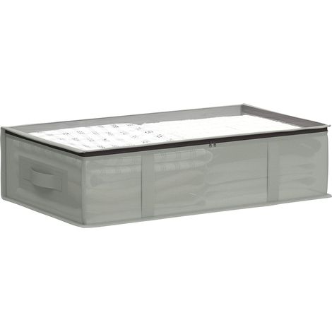 Maison Exclusive - Scatola di stoccaggio con finestra trasparente in alto Grigio (1/5)