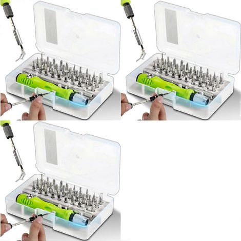 Ensemble d'outils de tournevis 3 pièces 32 en 1, ensemble de tournevis de précision, tournevis multifonctionnel, adapté aux réparations domestiques quotidiennes. (1/5)