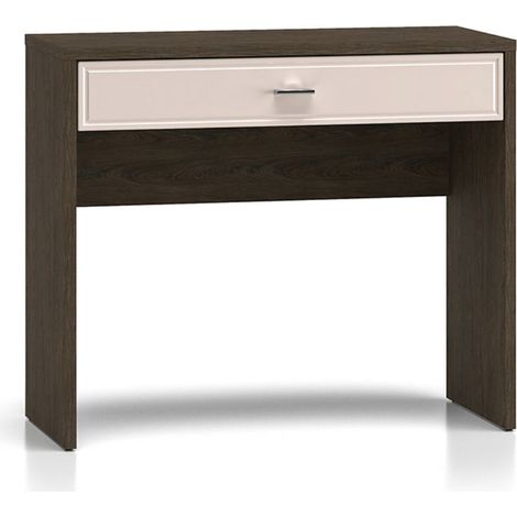 Console coiffeuse 1 tiroir Kaius Cachemire et Bois foncé (1/5)