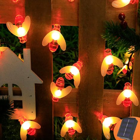 Guirlande solaire abeille 5 m 20 LED 8 modes étanche (1/5)