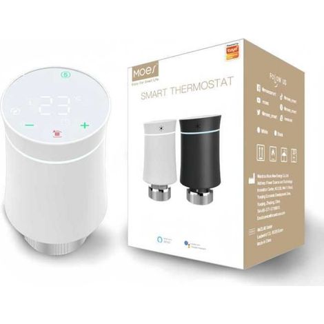 Thermostat intelligent ZigBee WiFi, vanne radiateur connectée, interrupteur intelligent, minuterie APP, contrôle vocal, blanc (1/5)