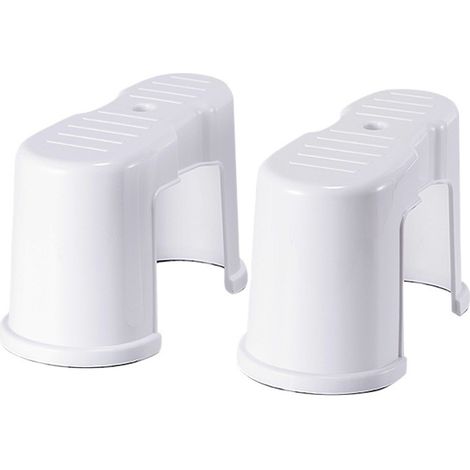 Tabouret Toilette - Hauteur 17,5 cm - Antidérapant - Pour Adulte - Lot de 2