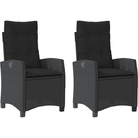Maison Exclusive - Gartensessel mit Kissen 2 Stk. Verstellbar Sch