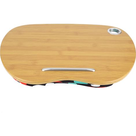 Multifunktionaler Mini-Laptop-Tischständer mit gepolstertem Bettkissen für den Einsatz im Homeoffice (Blumenmuster) (1/5)