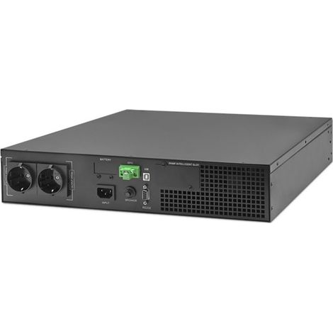Sistema de Alimentación Ininterrumpida (SAI) Qoltec para rack, 1 kVA, 1000 W, Factor de potencia 1.0, LCD, EPO, USB, En línea (1/5)