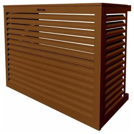 DECOCLIM - Cache unité extérieure en aluminium brun argile taille M - 23AM8003