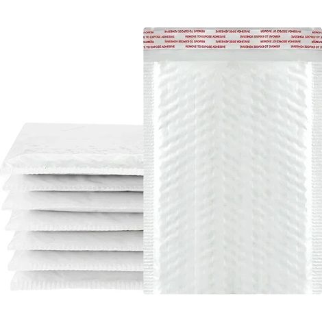 Sobres de plástico de burbujas, material resistente, diseño autoadhesivo, 15x18 cm, 30 unidades (1/2)