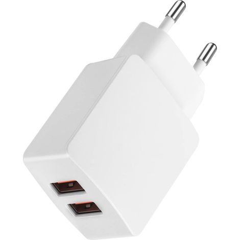 2-Port Chargeur USB-A, Prise Secteur Double USB 5V/2,1A, Adaptateur 10,5W (1/5)