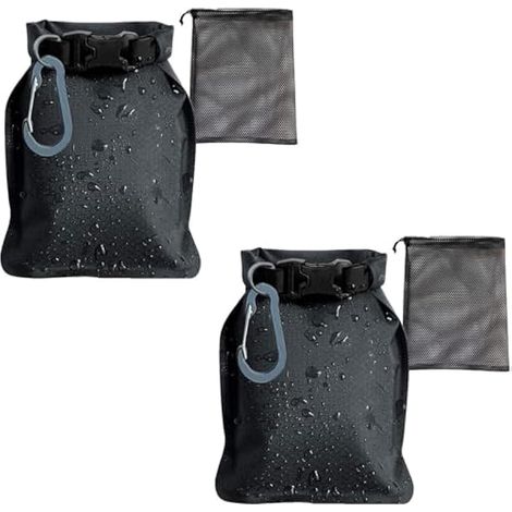 2 pochettes à savon de voyage, étanches et anti-fuite, séchage rapide avec pochette en filet moussant, mousqueton, étui à savon hermétique portable pour voyage, camping, extérieur