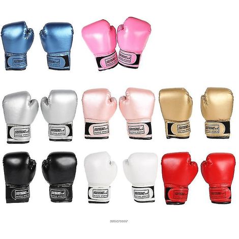 Gants de boxe pour enfants et adolescents (3-10 ans) - Rose vif (1/5)