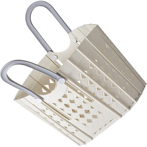 Panier à linge pliable pour la maison, la salle de bain, le rangement et l'égouttage des vêtements, panier à linge multifonctionnel et réglable, blanc. (1/5)
