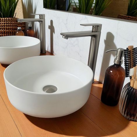 Mitigeur de lavabo argent brossé, Salto (1/5)