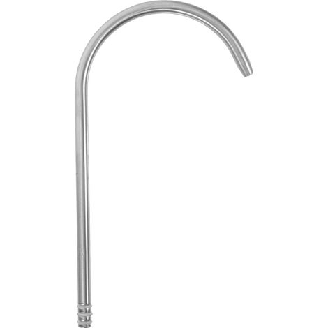 Bec de Robinet Cuisine Argenté en Acier Inoxydable, Tube Coudé (1/5)