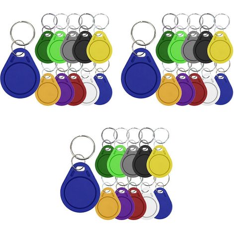 150 UID, 13,56 MHz, clonage de carte à puce inscriptible zone 0 et porte-clés/étiquette porte-clés intelligent remplaçable, contrôle d'accès RFID 1K S50. (1/5)