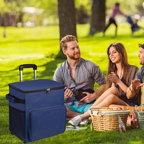 Glacière à roulettes - Légère Glacière de voyage étanche avec poignée, 35 L, für den Garten oder den Strand (1/5)