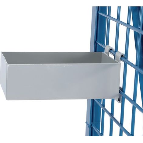 Materialkasten L250xB150xH80mm STA lichtgrau Trgf.25kg f.Werkstückwagen FETRA (1/2)