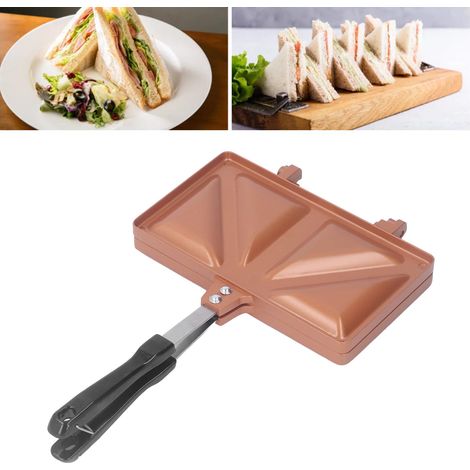 Gas-Sandwichpfanne für den Hausgebrauch, Frühstückspfanne für Camping, Grillpfanne, multifunktionale Eierpfanne, goldene (1/5)